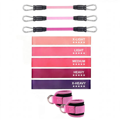 GYM RAT GEAR™ Resistance Bands Set - Ankle Bands + Booty Bands - Full Body Training Kit