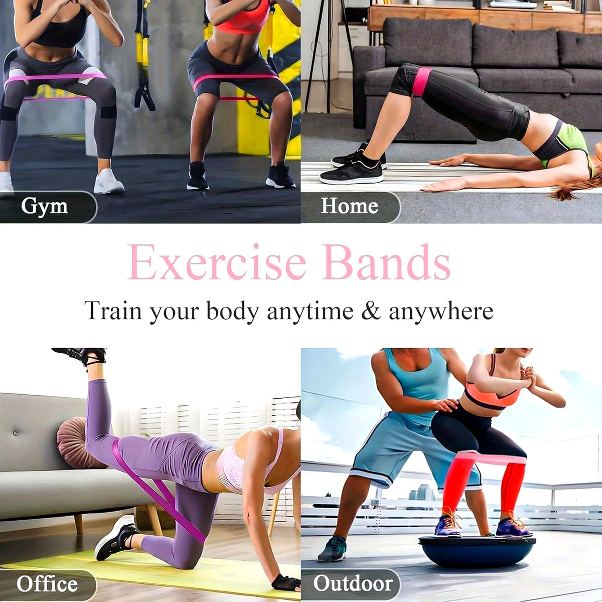 GYM RAT GEAR™ Resistance Bands Set - Ankle Bands + Booty Bands - Full Body Training Kit
